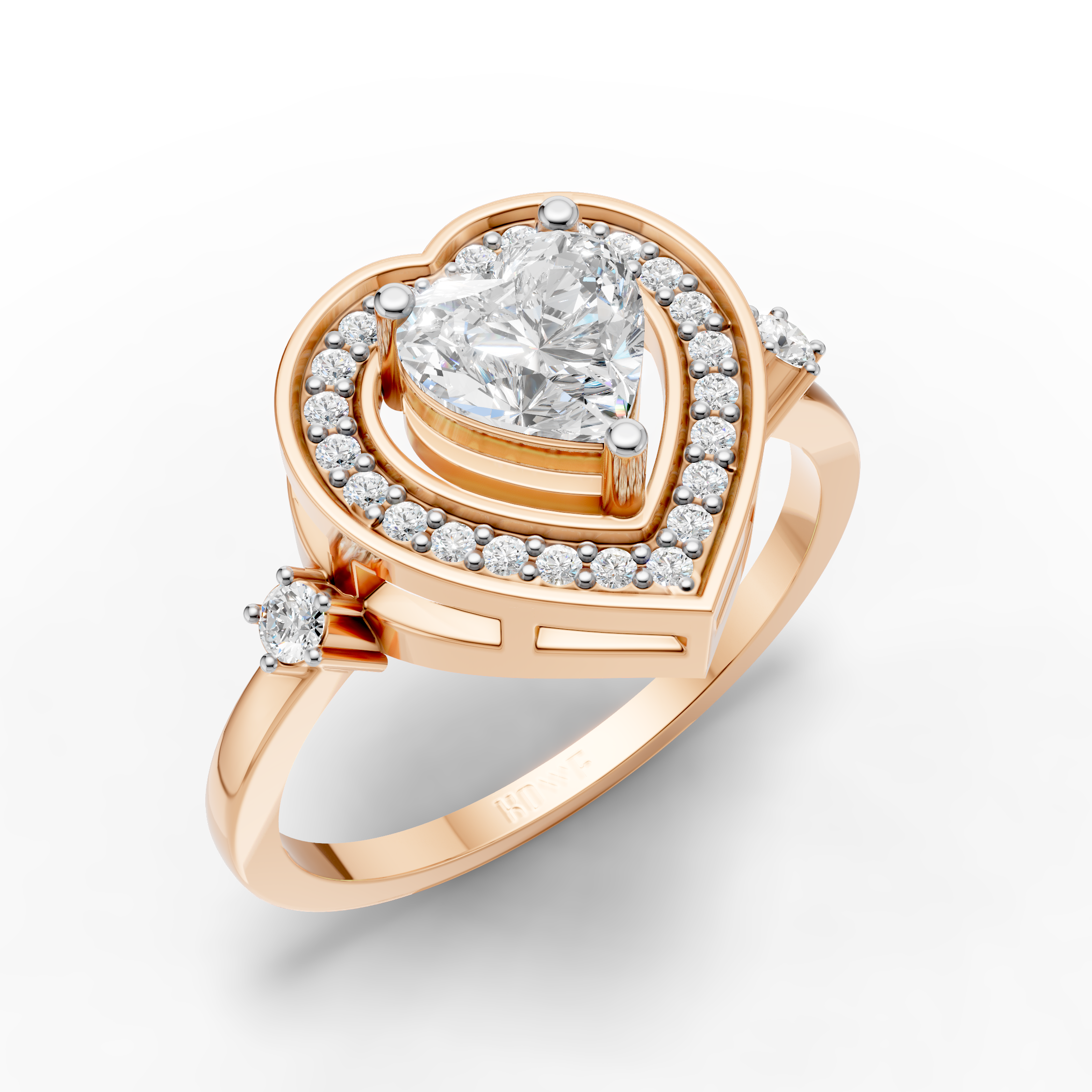 Heart Solitaire Ring