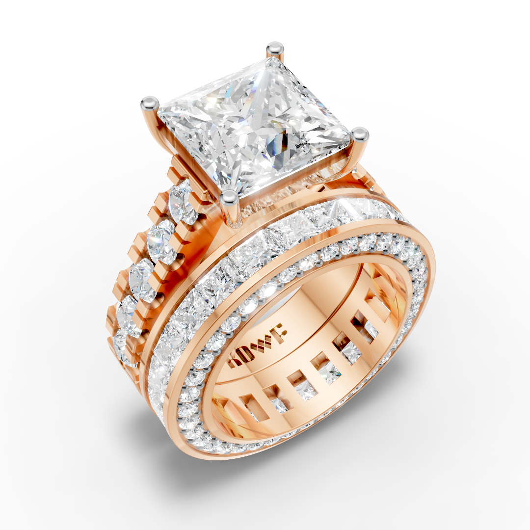 Princess Cut Wedding Ring Set