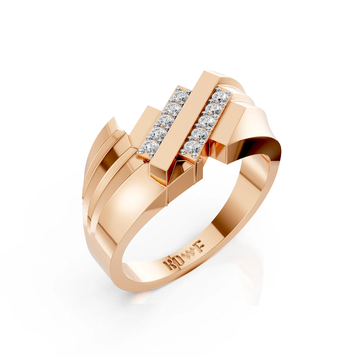 Crossline Diamond Band