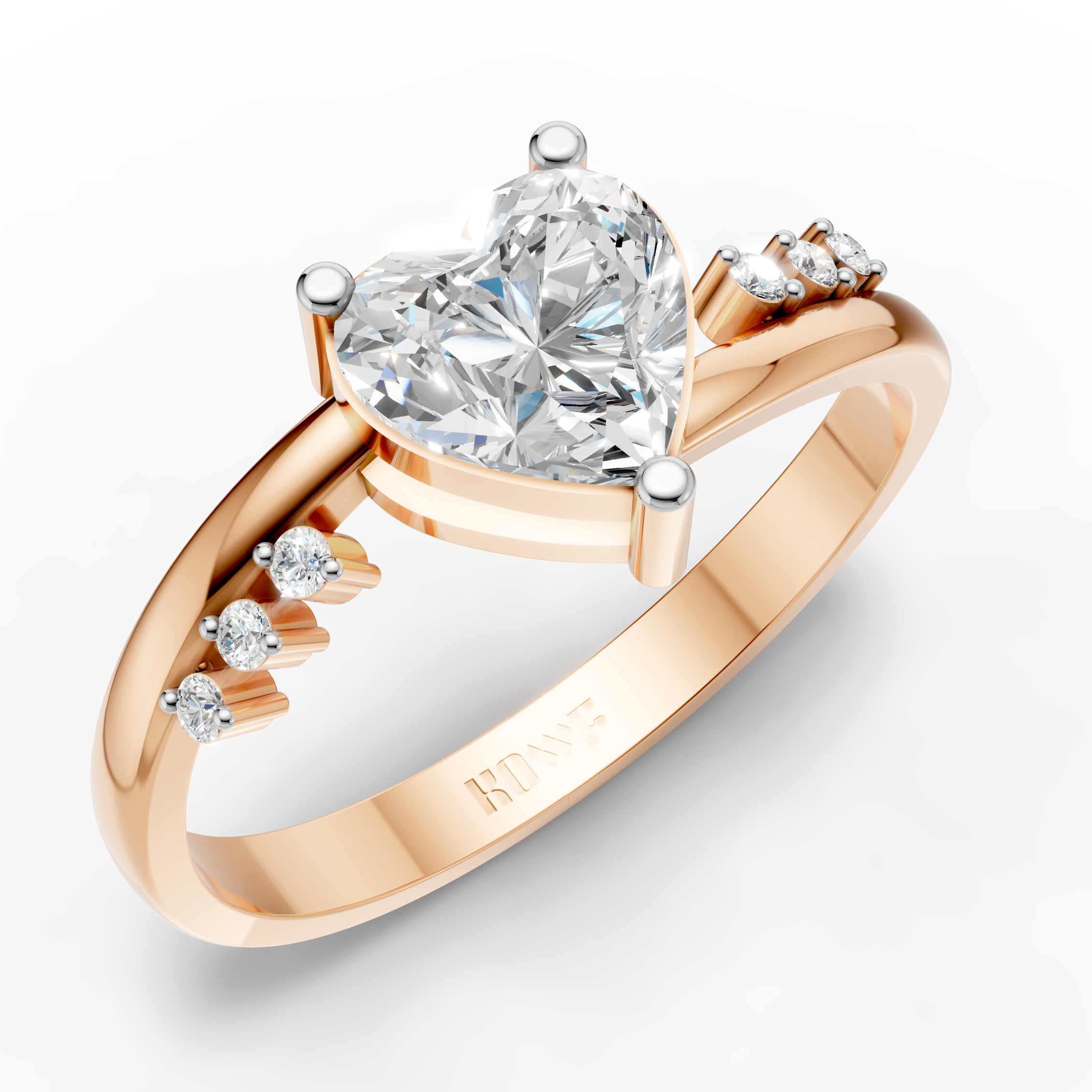 Sparkling Heart Ring