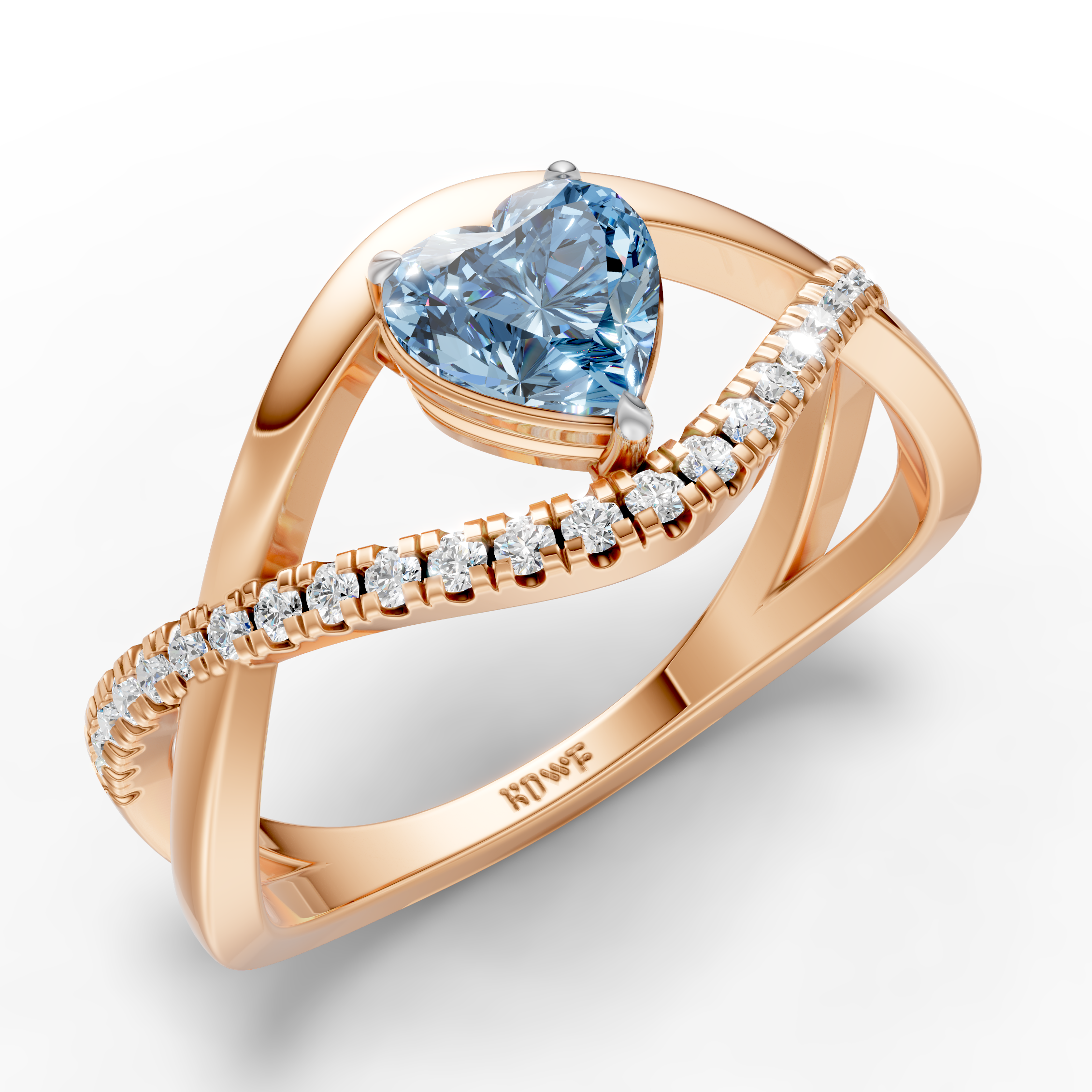 Blue Heart Ring