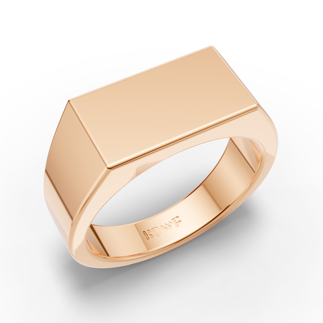 925 Sterling Silver Classic Rectangle Plain Ring