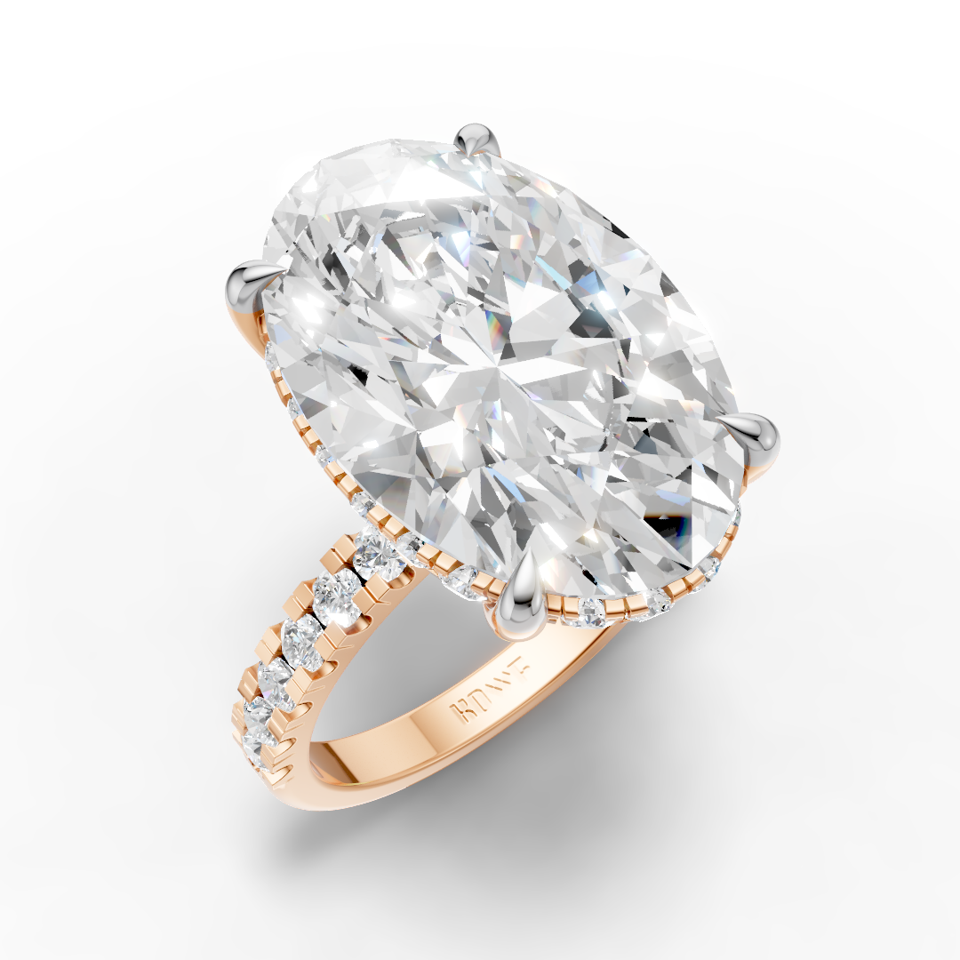 7 CT Oval Cut  Engagement Ring