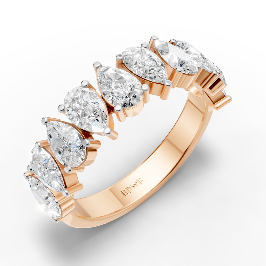 Pear-Cut Eternity Band Ring
