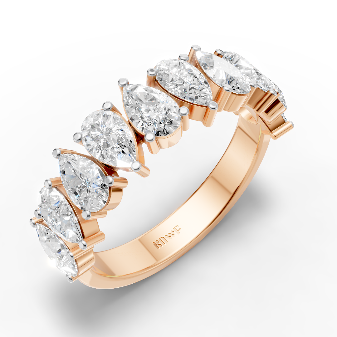 Pear-Cut Eternity Band Ring