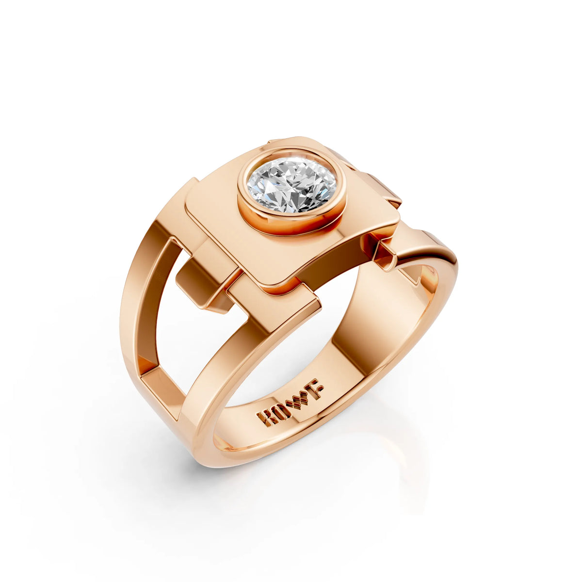 Modern Orbit Solitaire Men's Ring