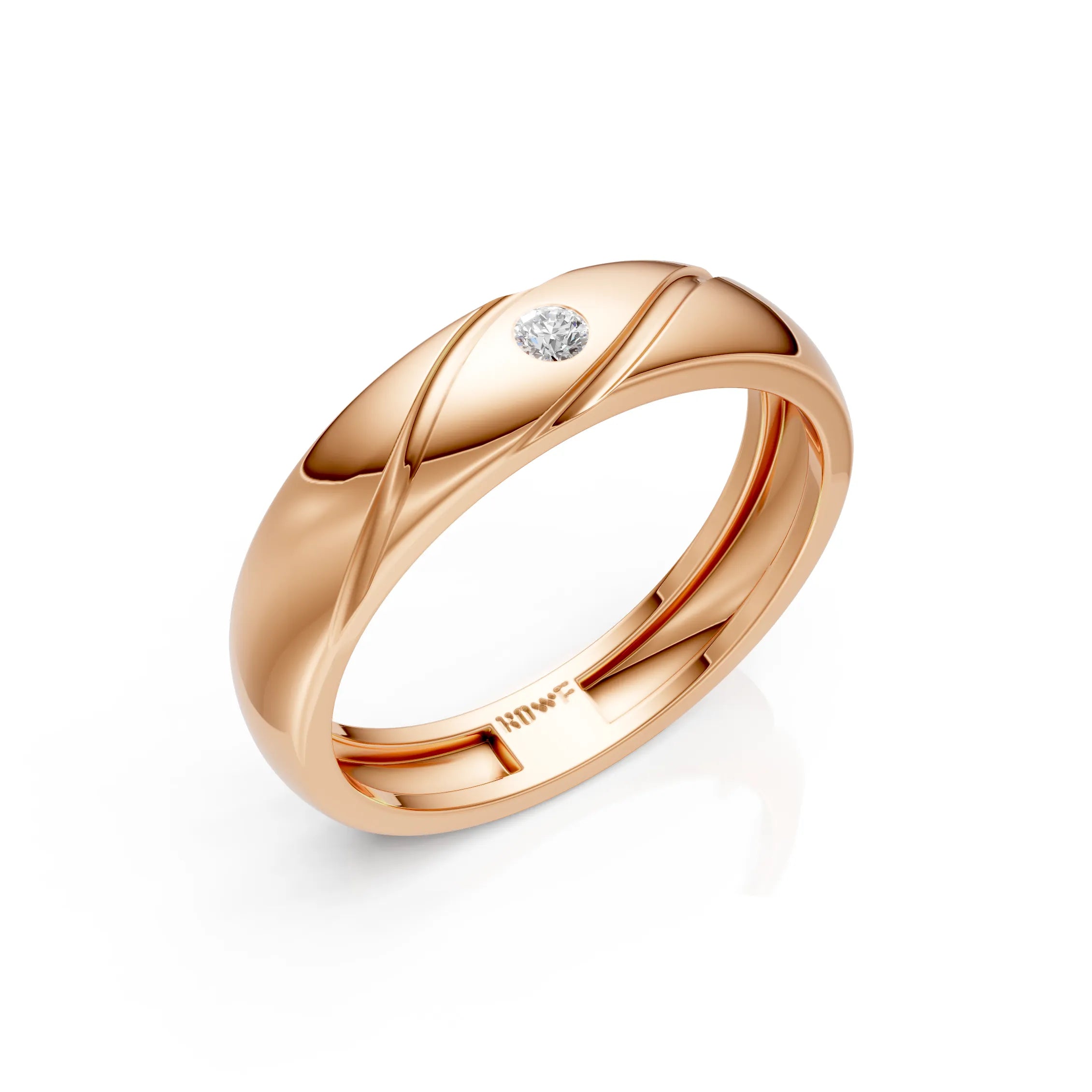 Round Solitaire Band Ring