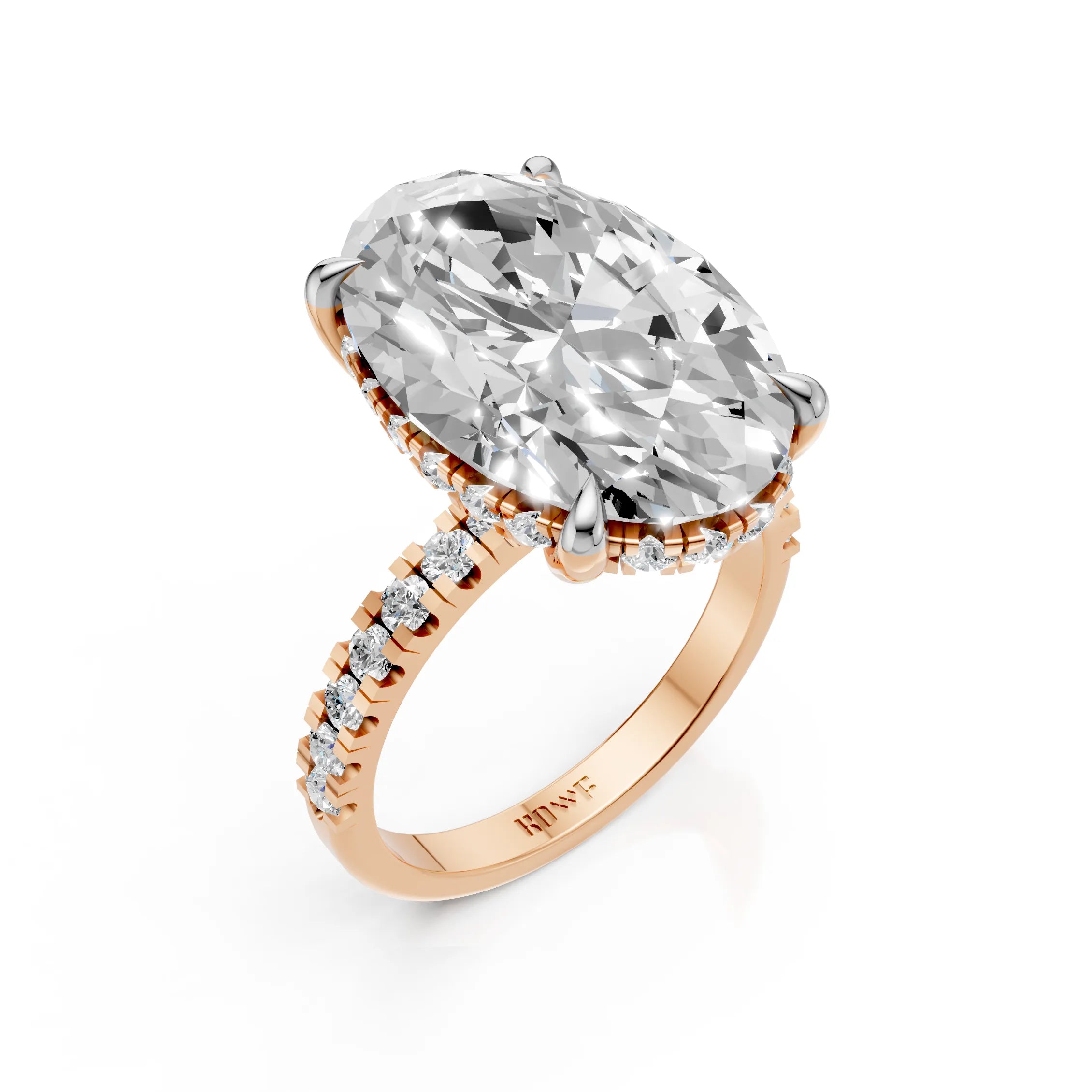 7 CT Oval Cut  Engagement Ring