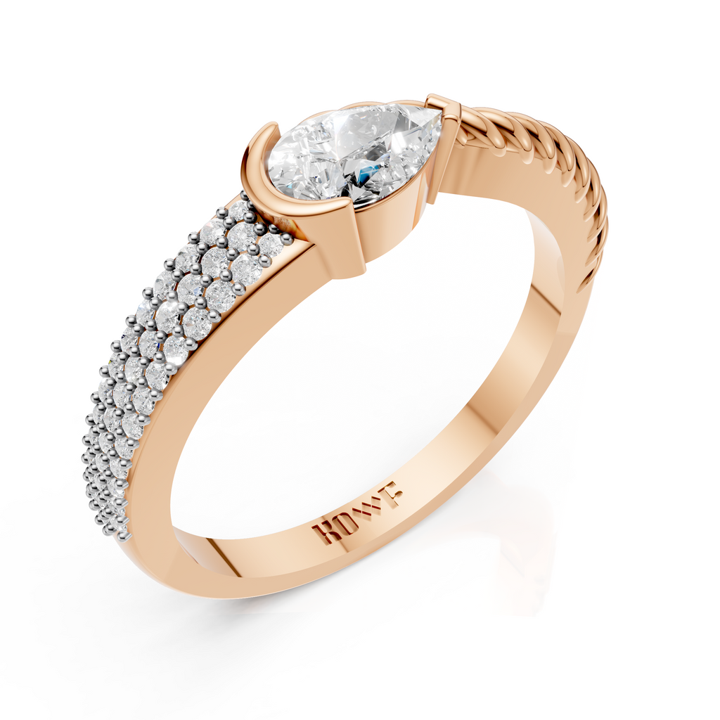 Twisted Solitaire Ring