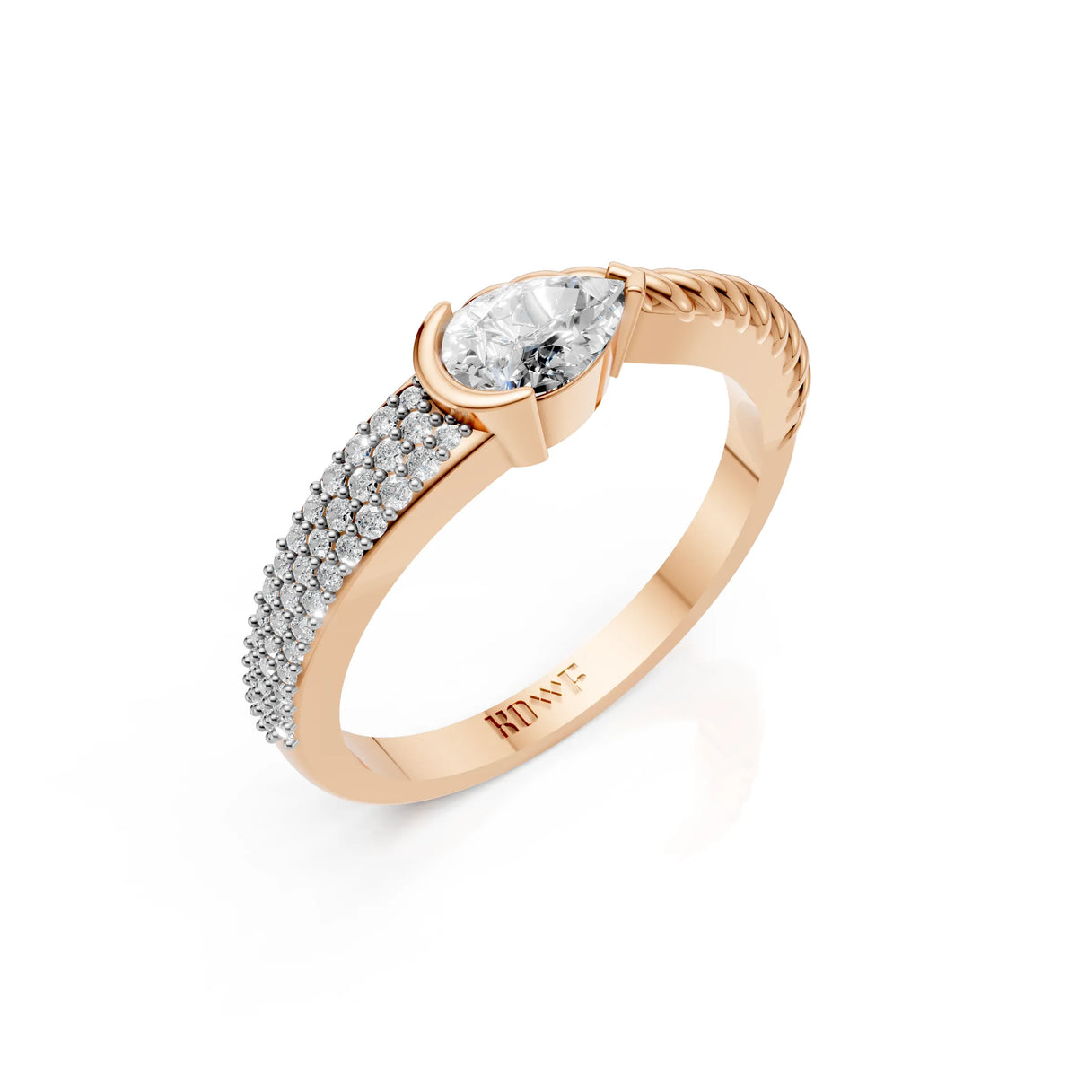 Twisted Solitaire Ring