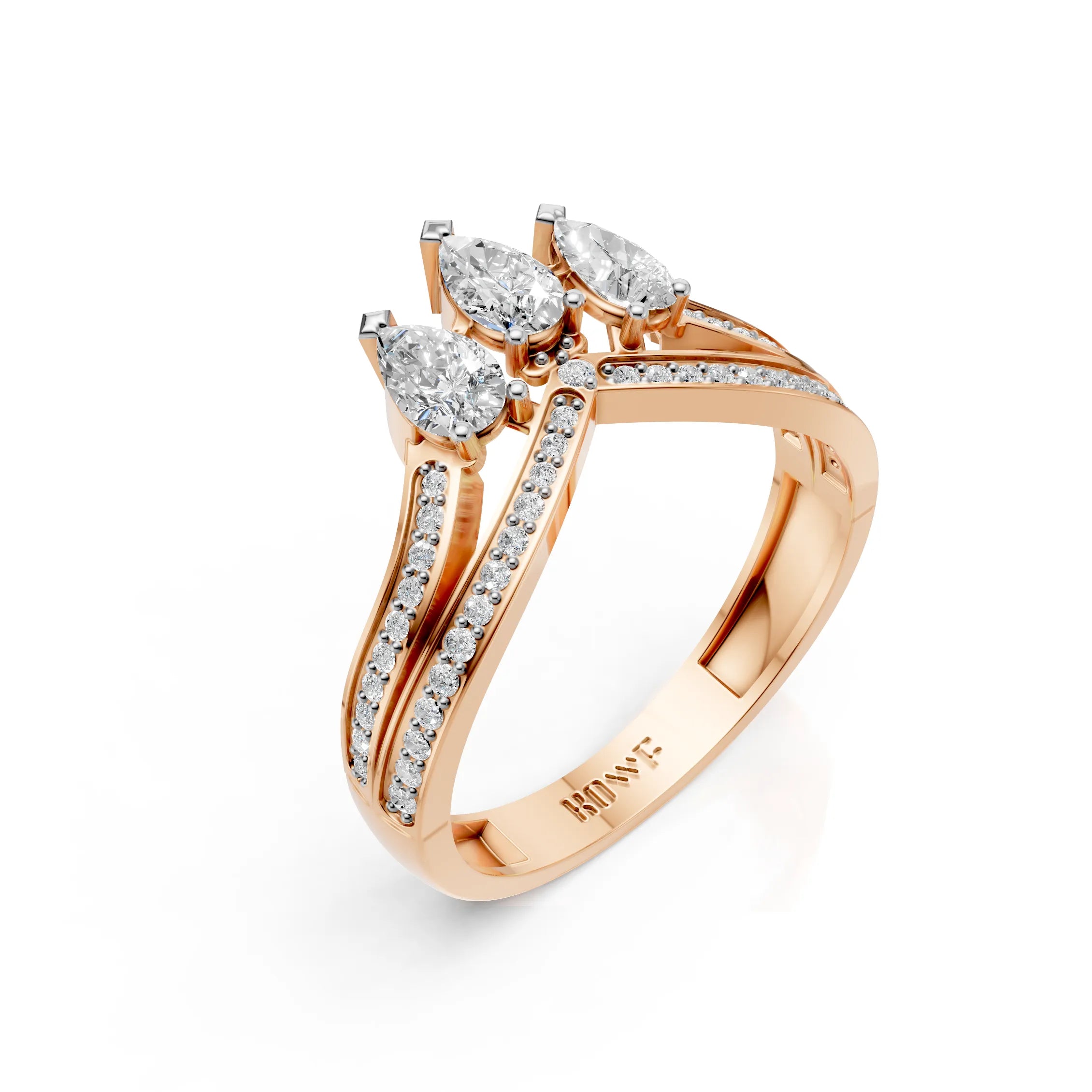 Triple Pear Ring