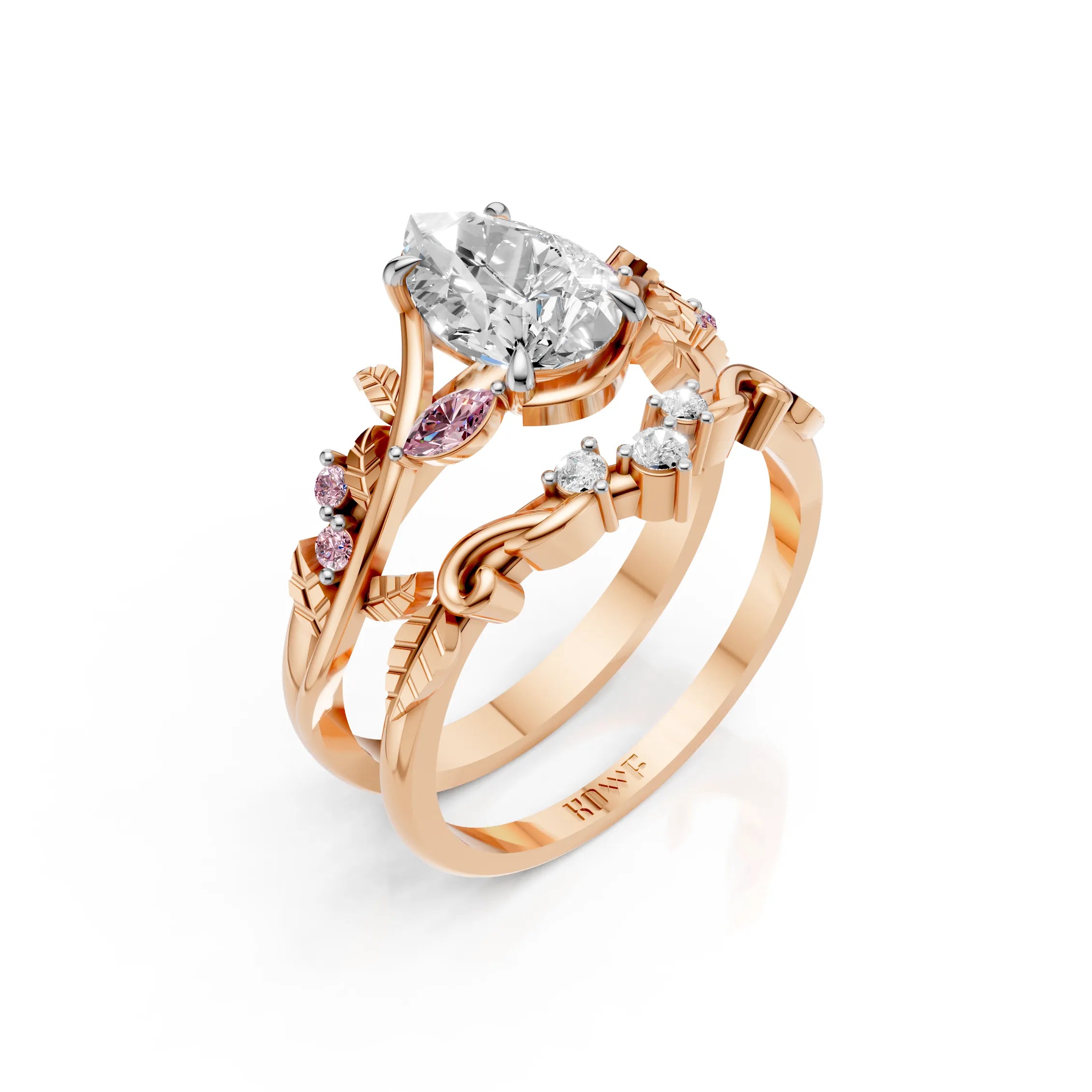 Whispering Leaves Ring Set