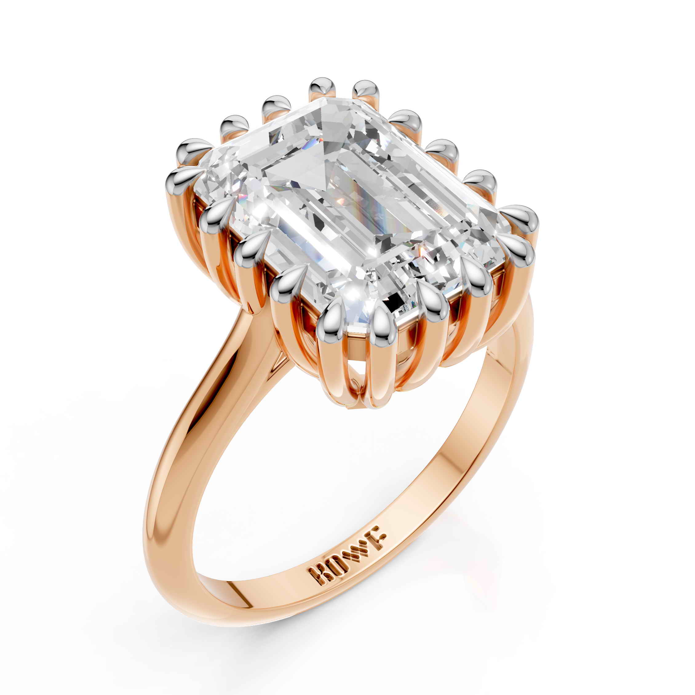 Luxury Emerald Cut Solitaire Diamond Ring