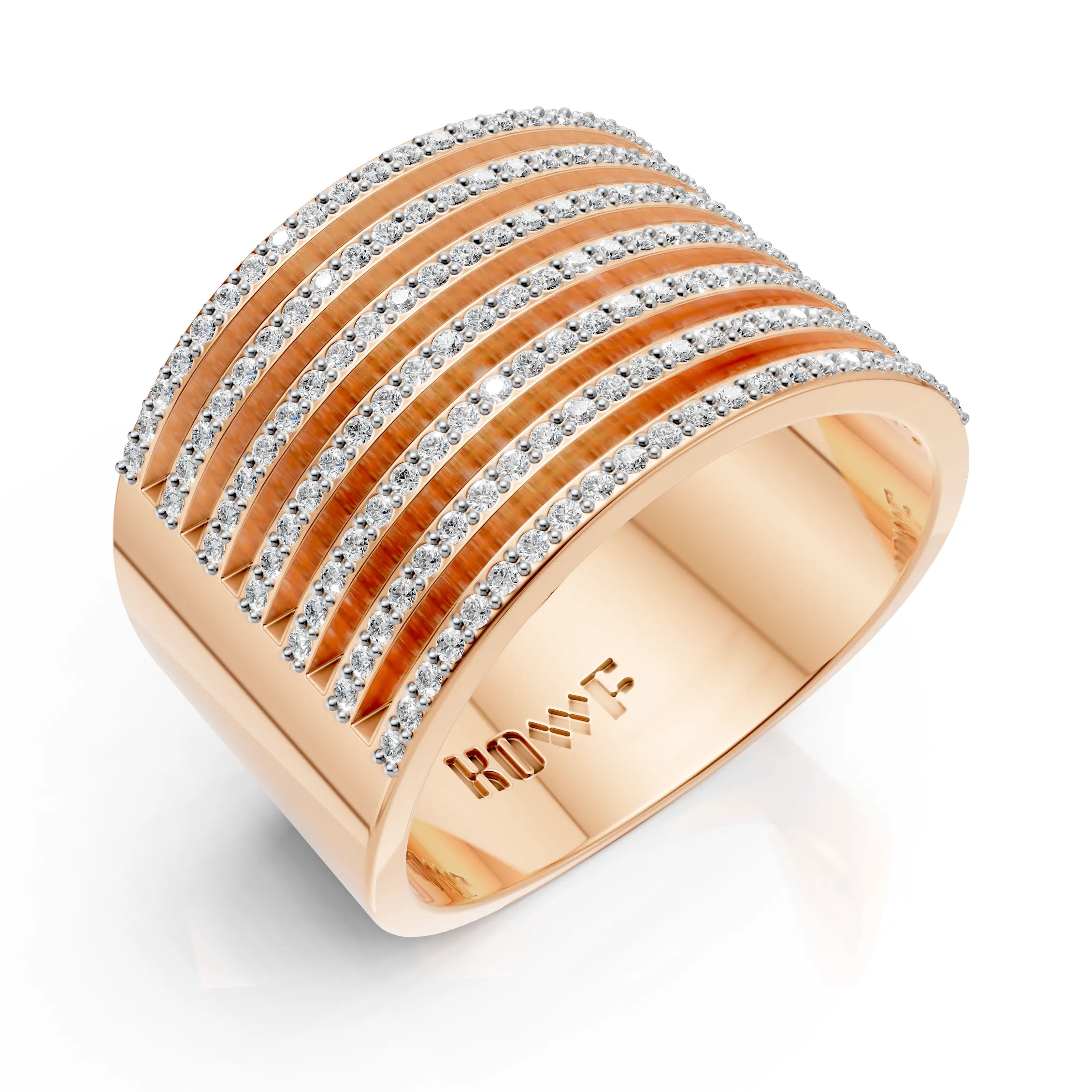 Luxury Multi-Row Diamond Band Ring