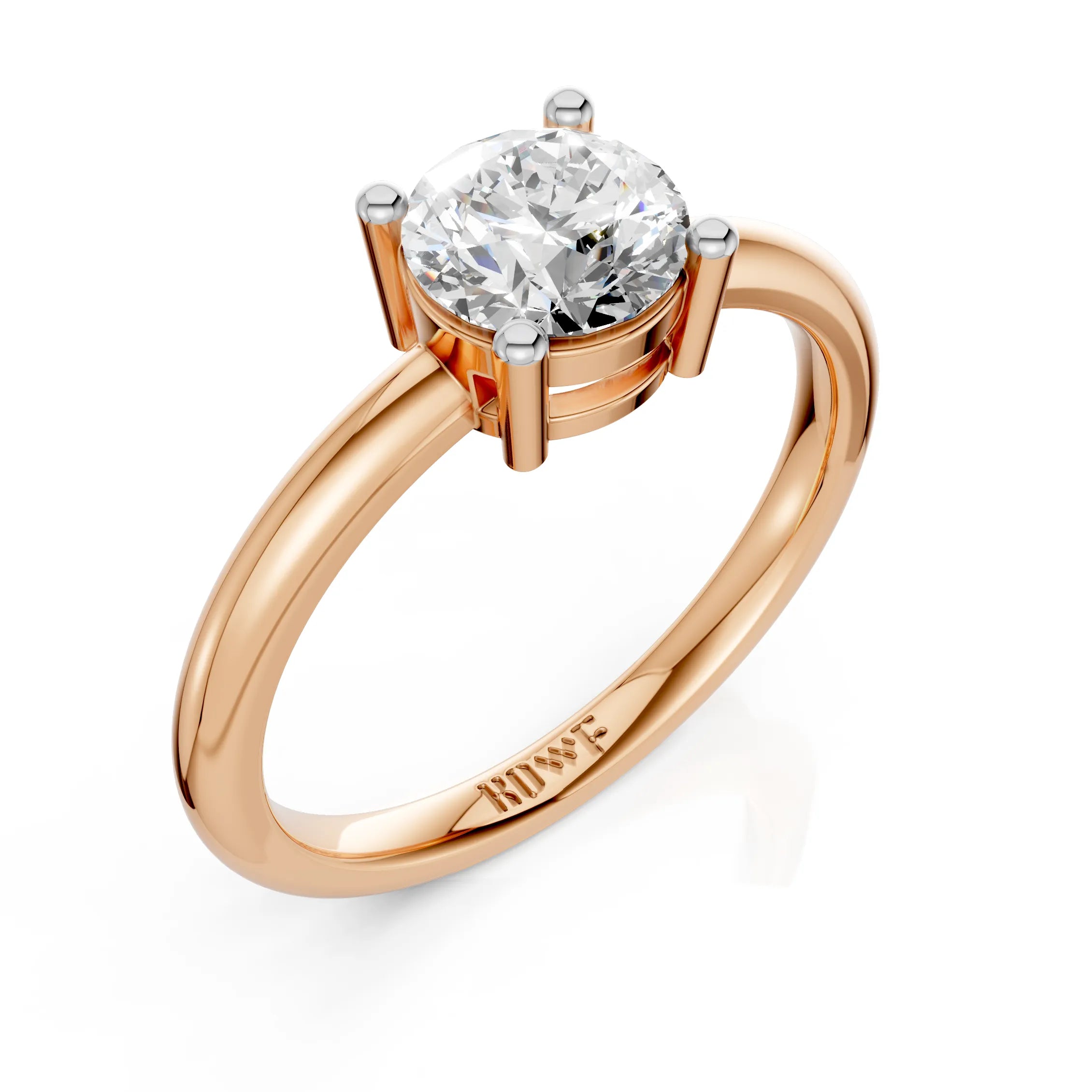 Luxury Round Diamond Solitaire Ring