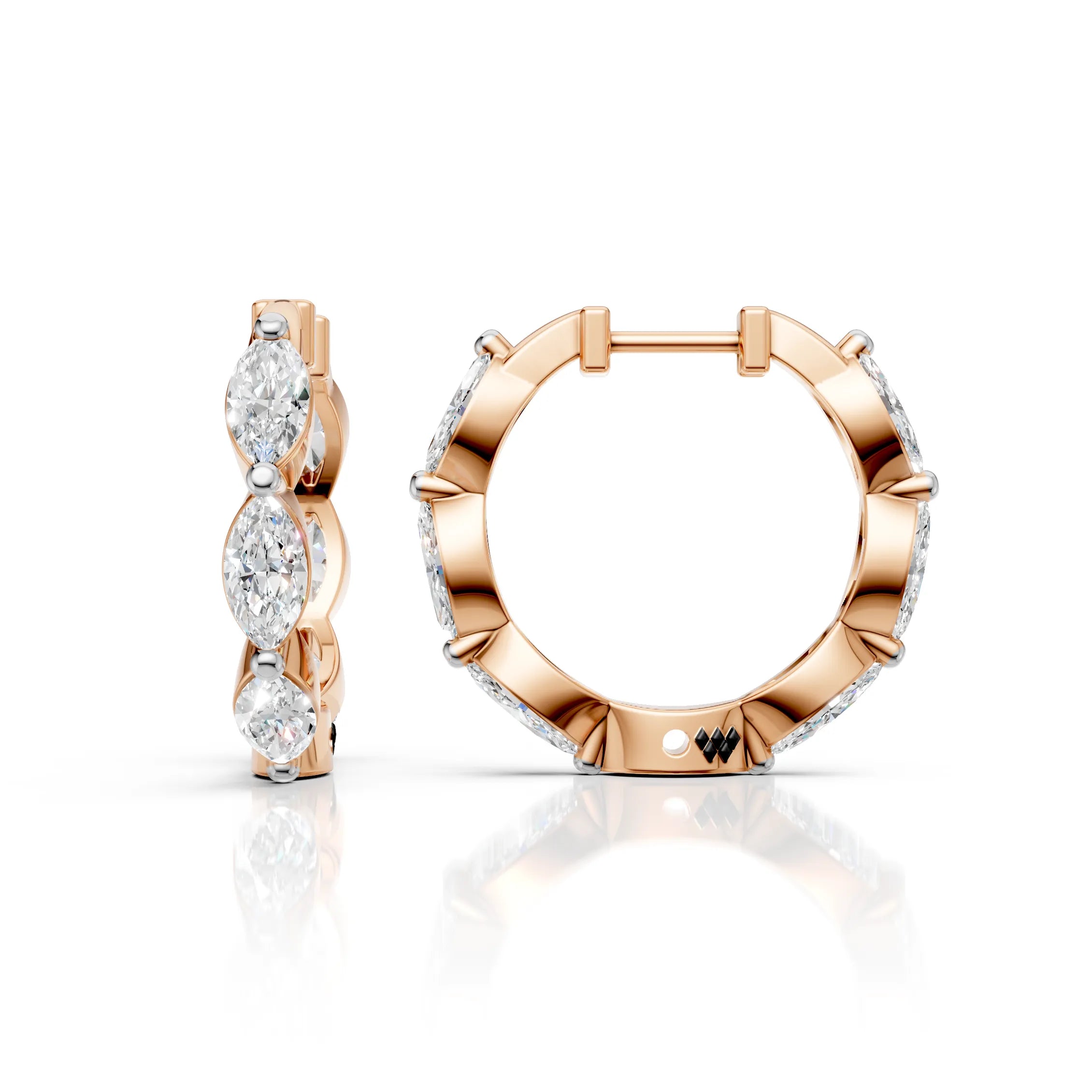 Marquise Bloom Hoops (1 Pair)