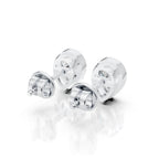 Pear Shaped Bezel Setting Earring ( 1 Pair )