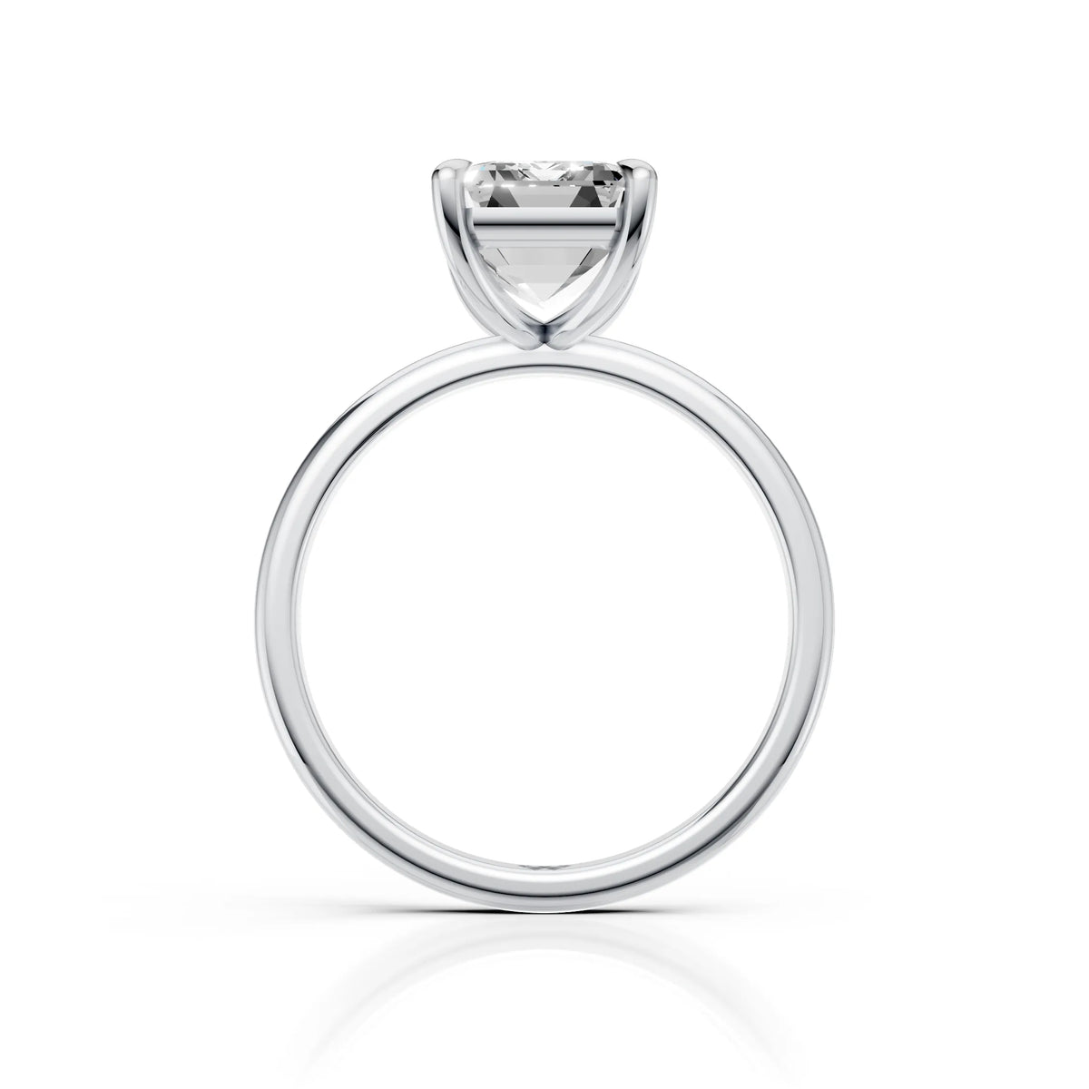Emerald Cut Solitaire Diamond Ring