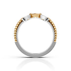 Two-Tone Infinity Heart Diamond Ring