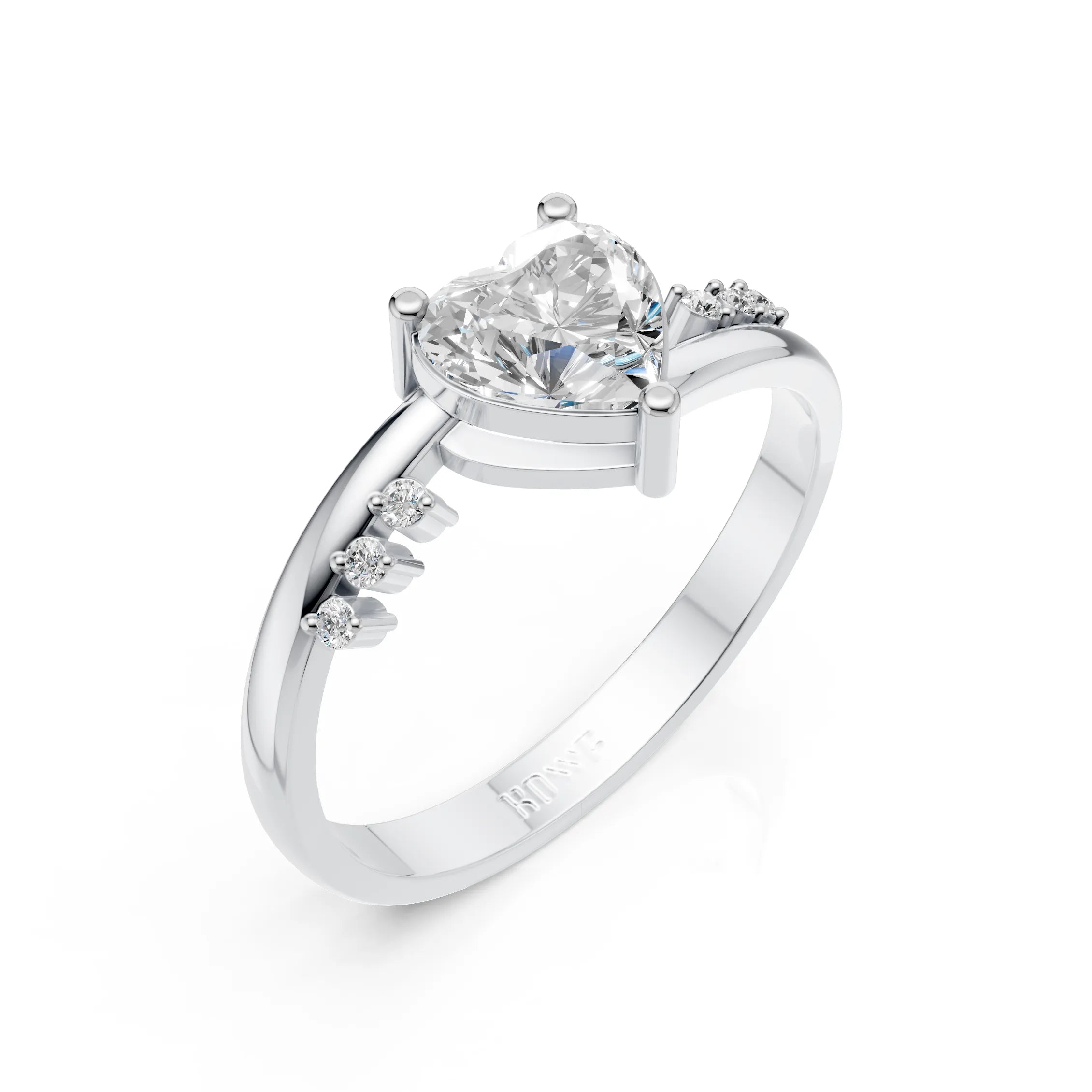 Sparkling Heart Ring