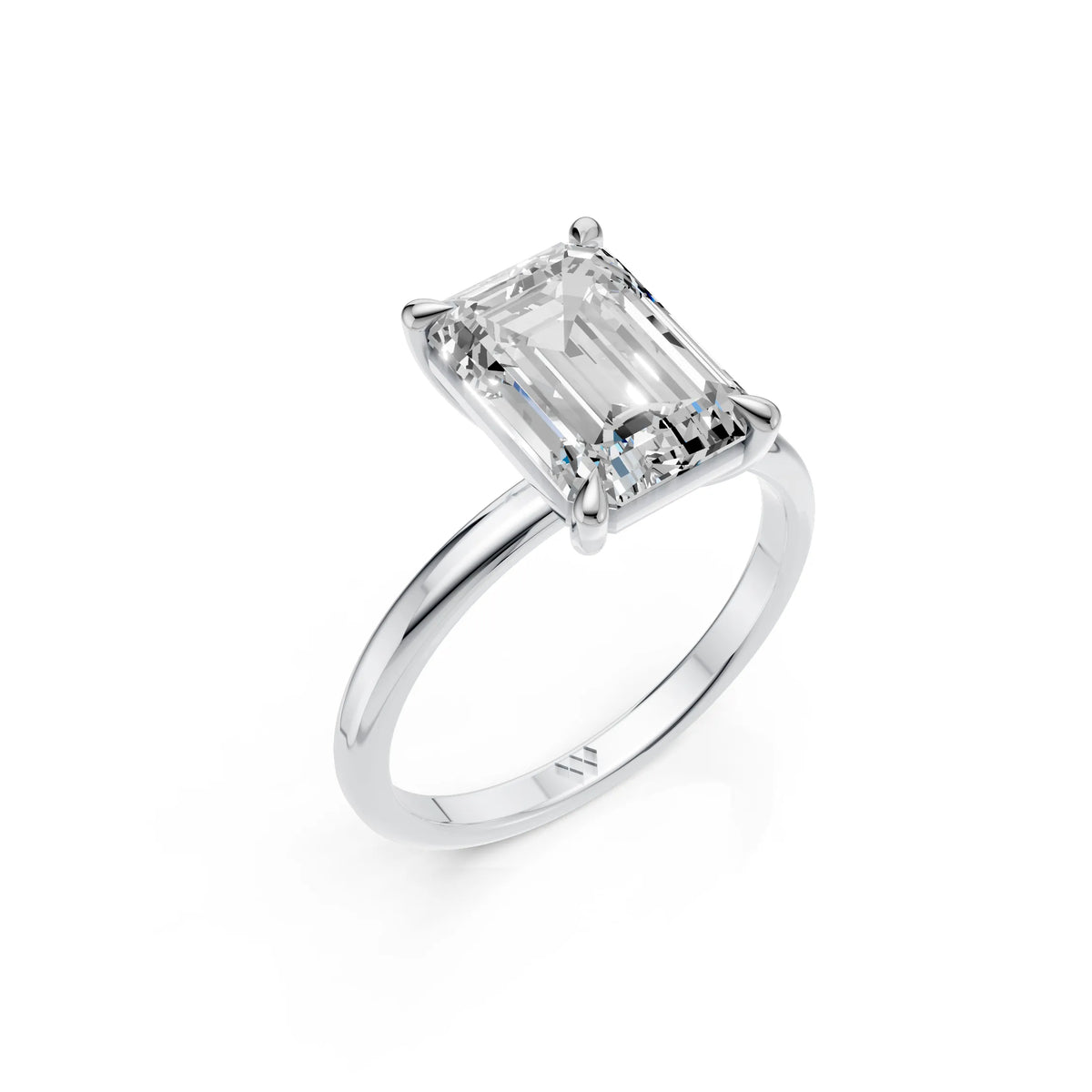 Emerald Cut Solitaire Diamond Ring
