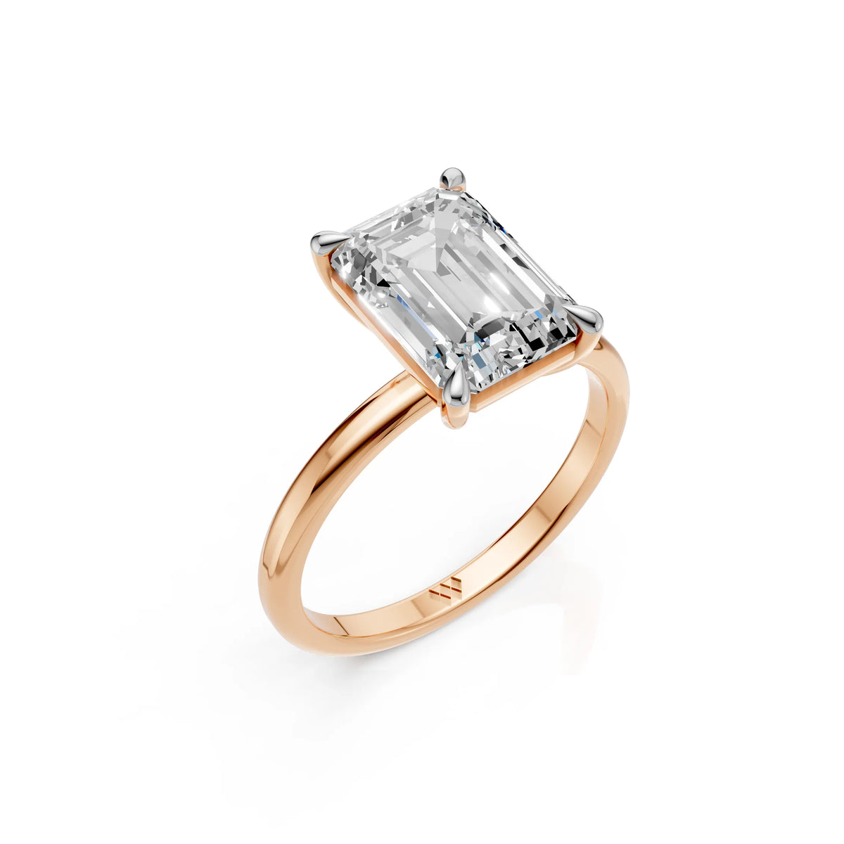 Emerald Cut Solitaire Diamond Ring