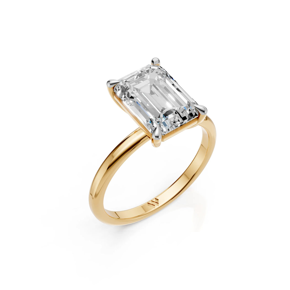 Emerald Cut Solitaire Diamond Ring