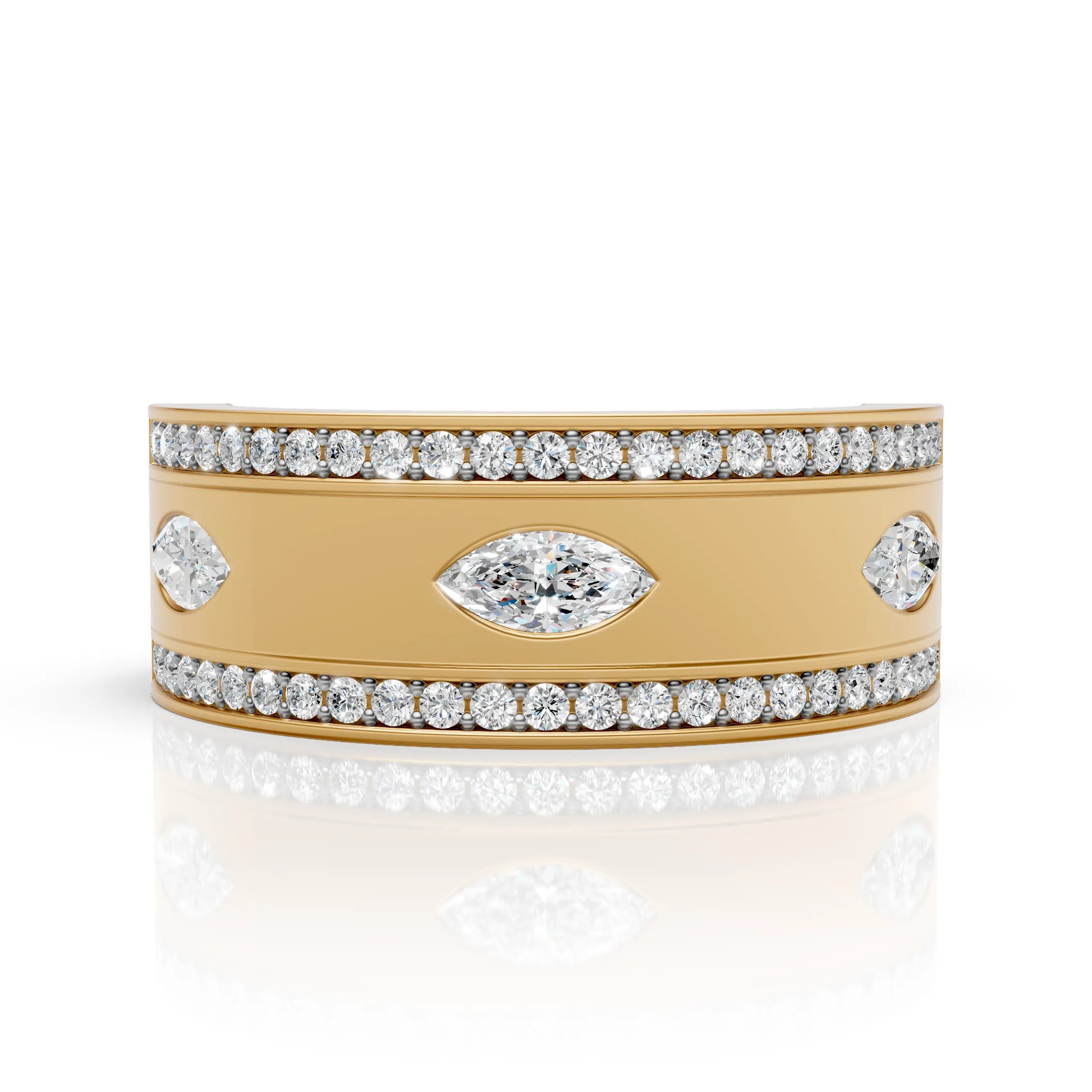 Luxury Marquise Cut Diamond Band