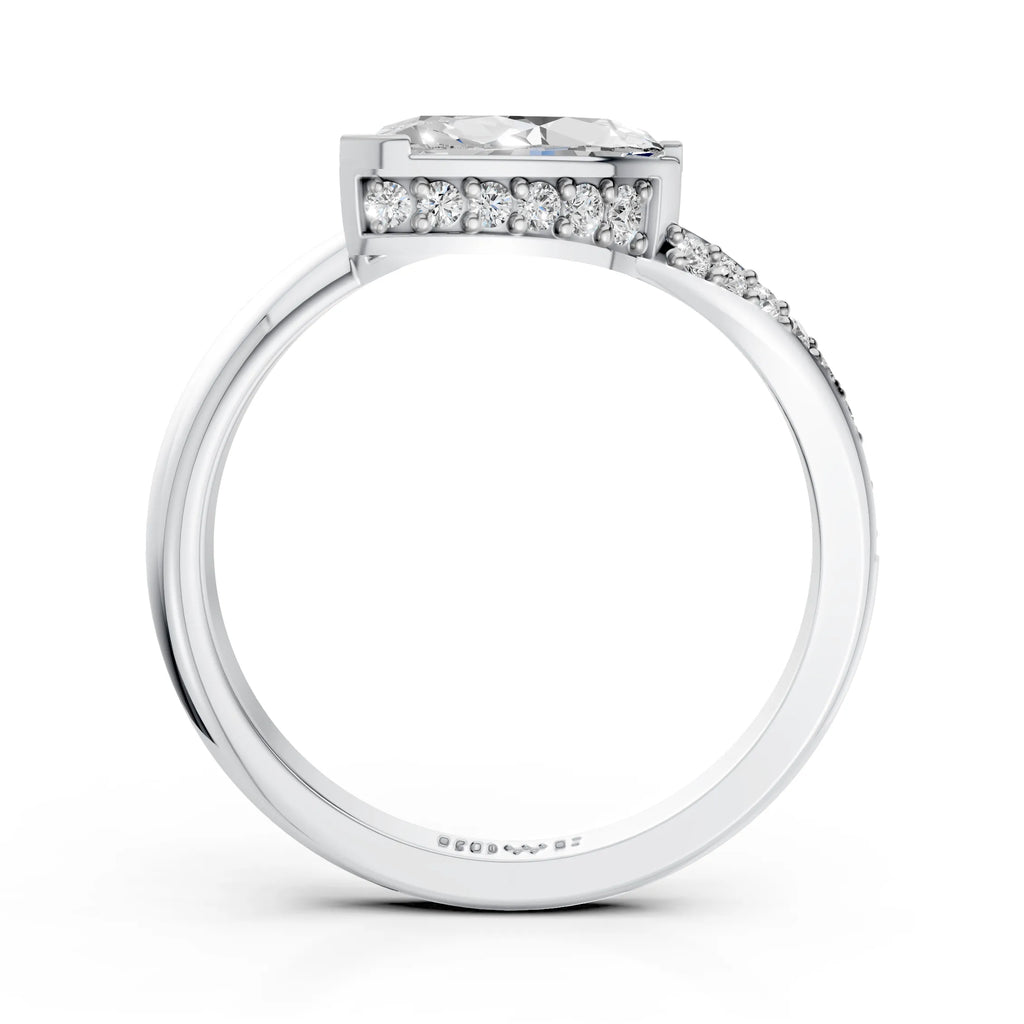 Double Marquise Diamond Open Ring