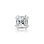 Princess Cut Corner Claw Diamond Stud (1 PC)