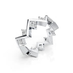 Princess Cut Diamond Geometric Eternity Ring