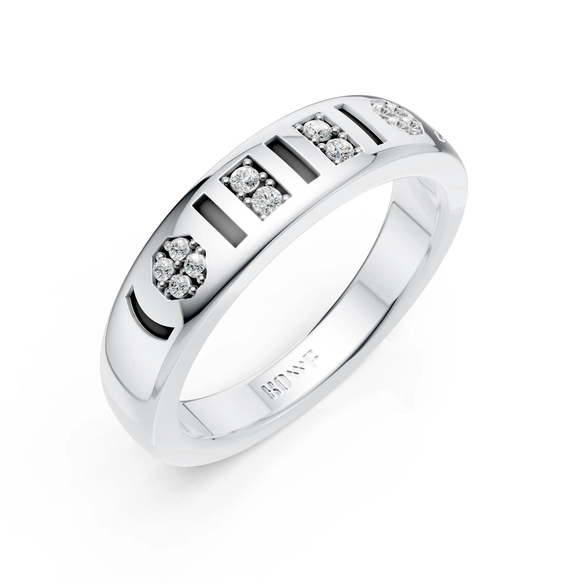 Architectural Diamond Band Ring