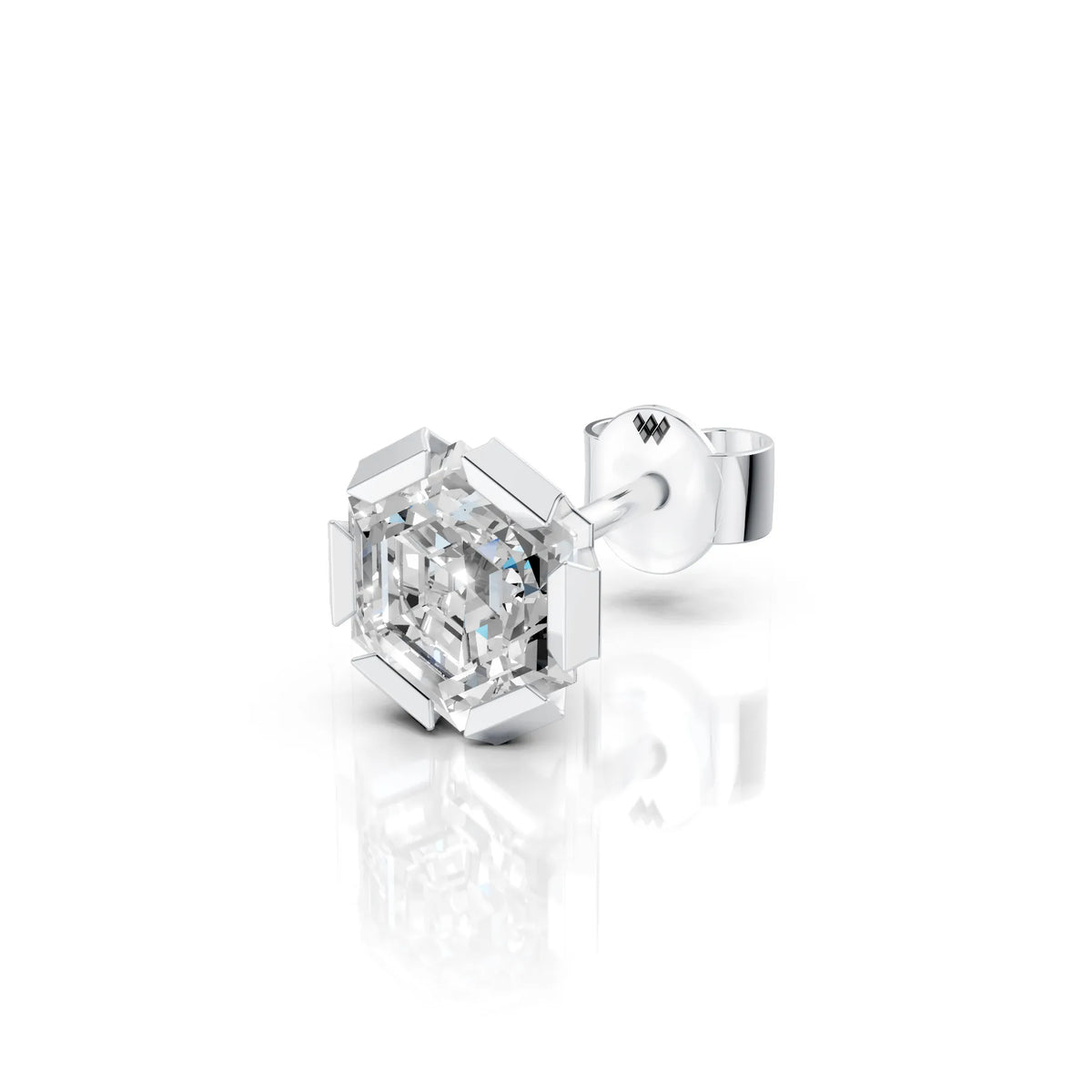 Hexagon Step Cut Solitaire Stud (1 PC)