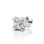 Princess Cut Corner Claw Diamond Stud (1 PC)