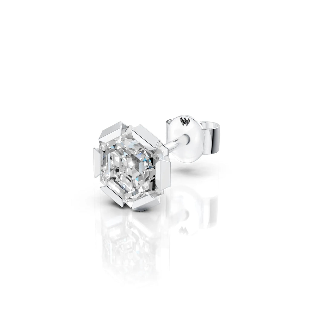 Hexagon Step Cut Solitaire Stud (1 PC)