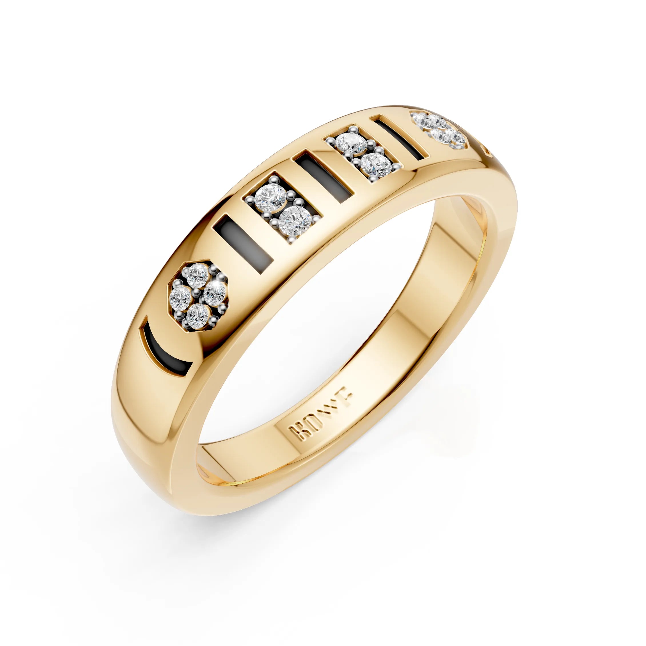 Architectural Diamond Band Ring
