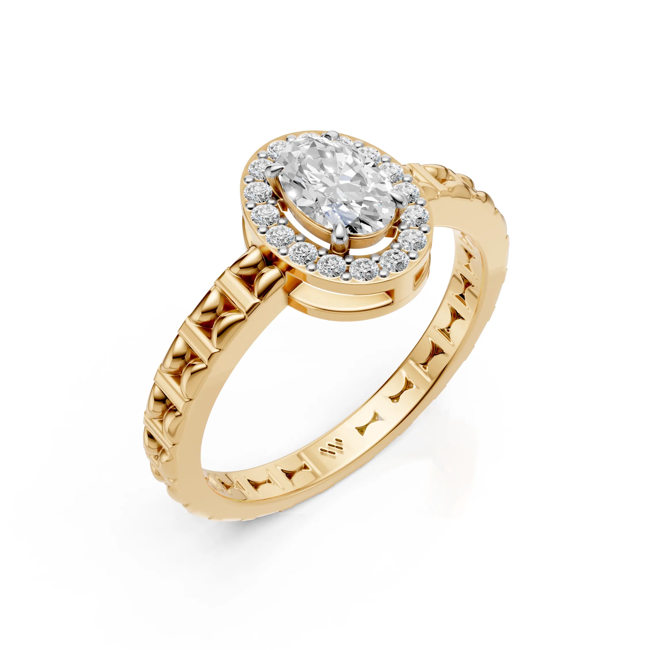 Oval Halo Ring