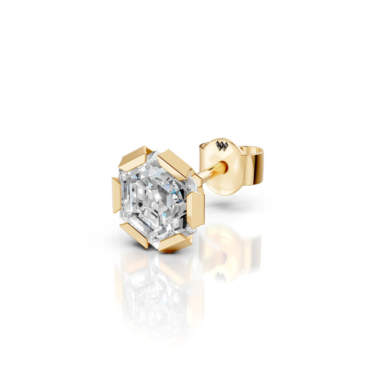 Hexagon Step Cut Solitaire Stud (1 PC)