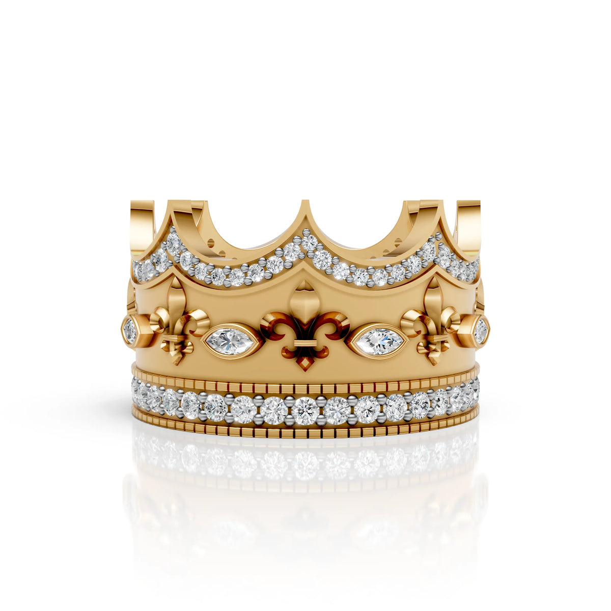 Royal Crown Ring with – Regal Elegance for Everyday Kings