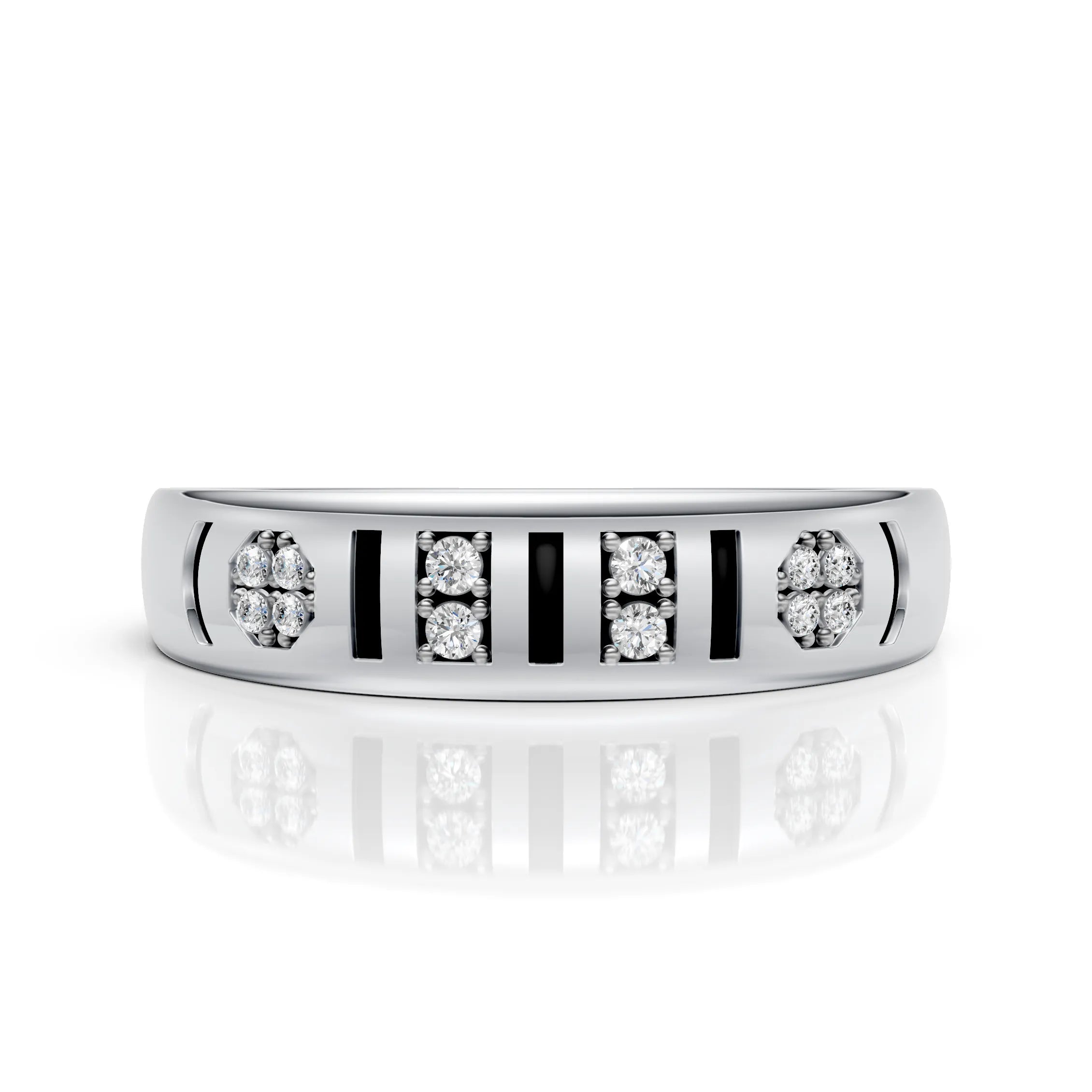 Architectural Diamond Band Ring
