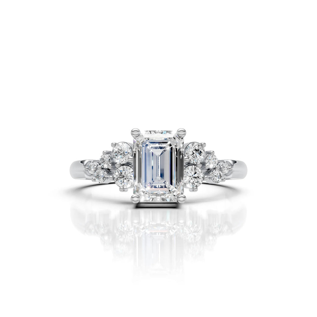 Emerald Cluste Ring