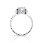 Heart Solitaire Halo Diamond Ring