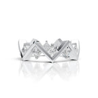 Princess Cut Diamond Geometric Eternity Ring