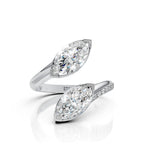 Double Marquise Diamond Open Ring