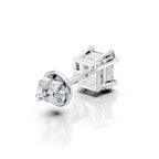 Princess Cut Corner Claw Diamond Stud (1 PC)