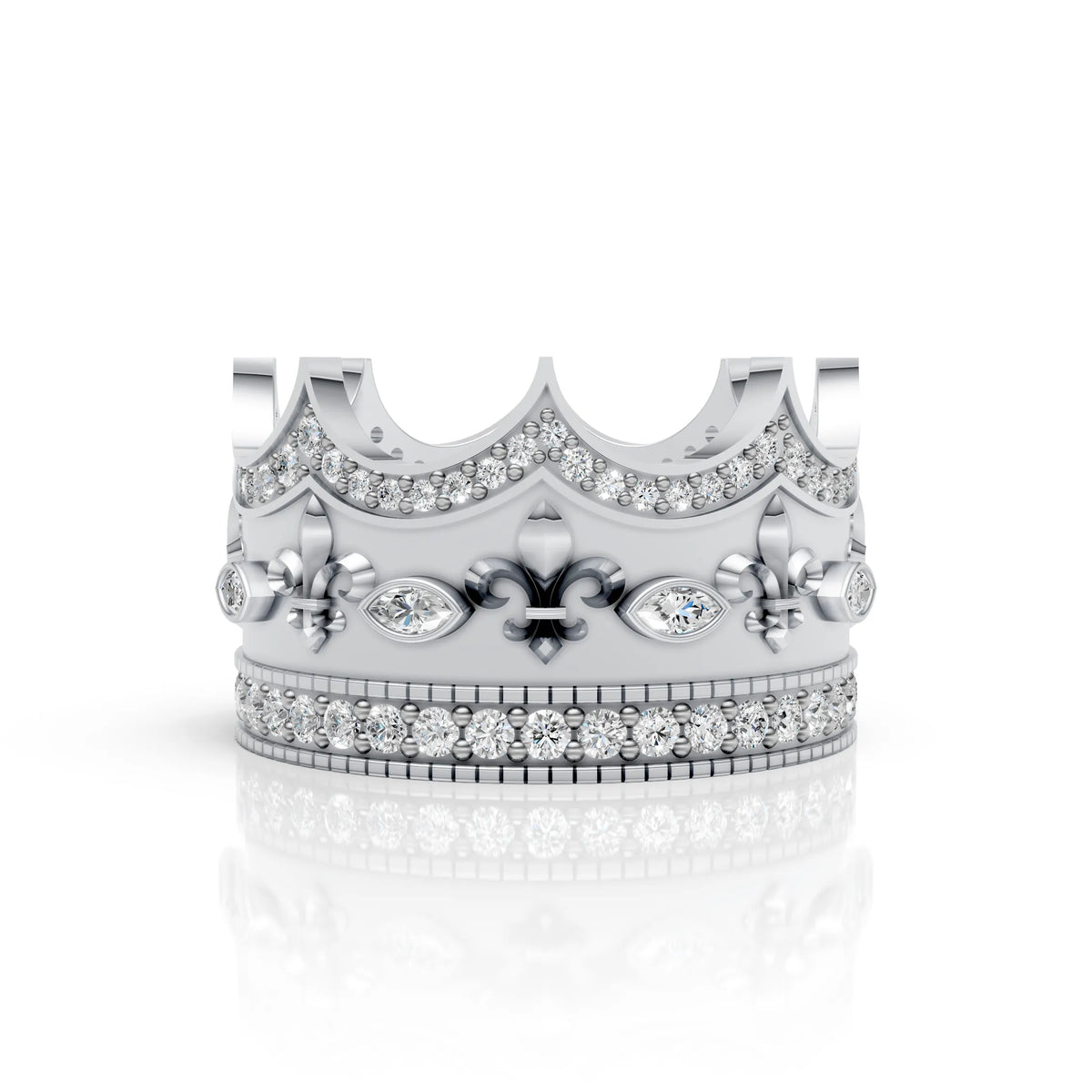 Royal Crown Ring with – Regal Elegance for Everyday Kings