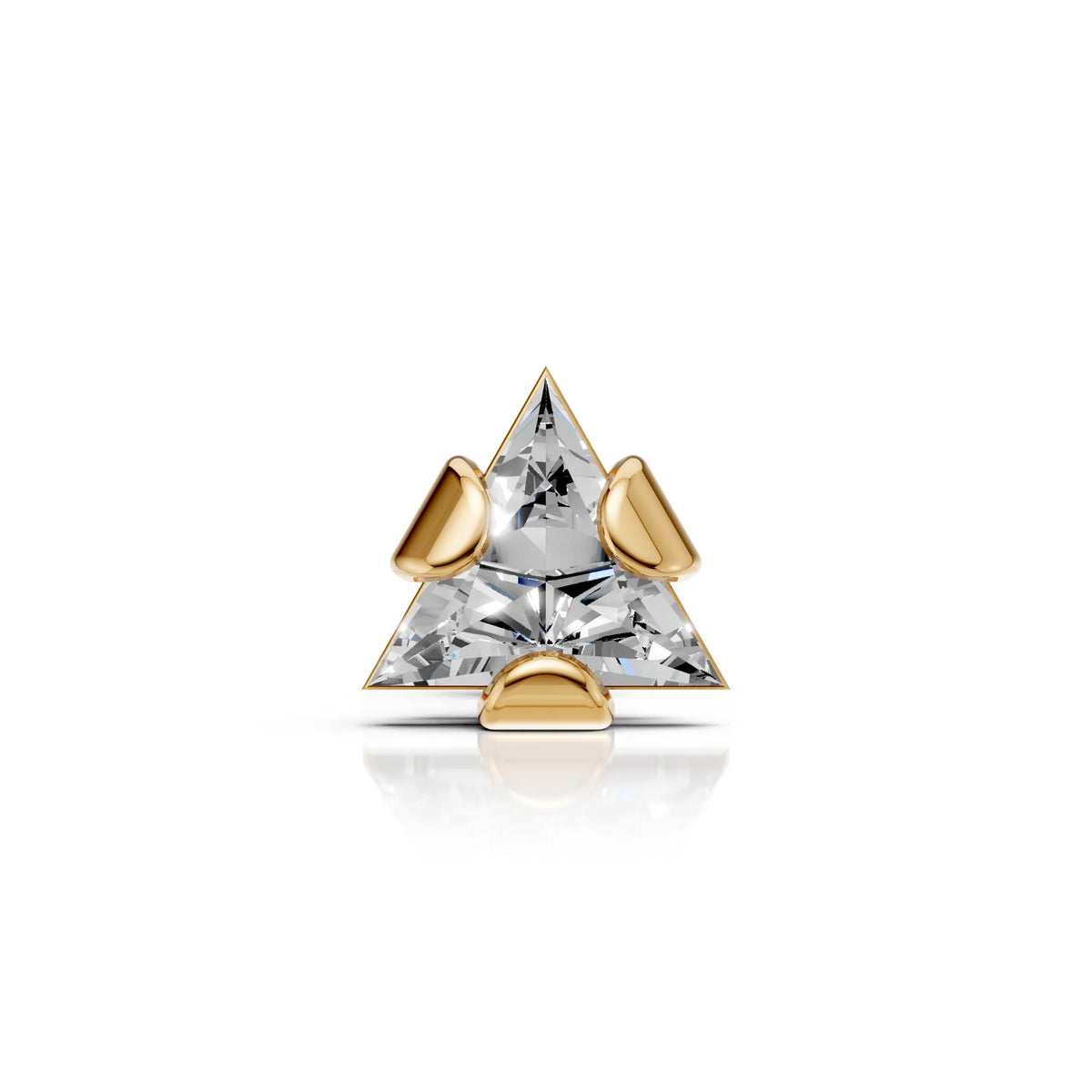 Triangle Edge Diamond Stud (1 PC)