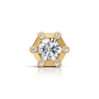 Hexagon Halo Diamond Stud (1 PC)