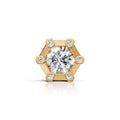 Hexagon Halo Diamond Stud (1 PC)
