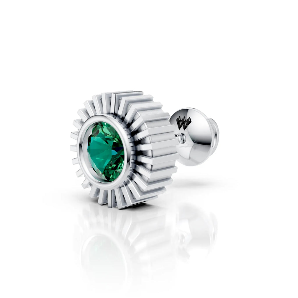 Emerald Green Gearwheel Stud (1 PC)